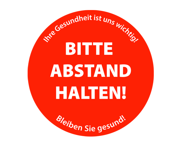 ABSTANDSAUFKLEBER Fußoden ABSTANDSAUFKLEBER Fußoden