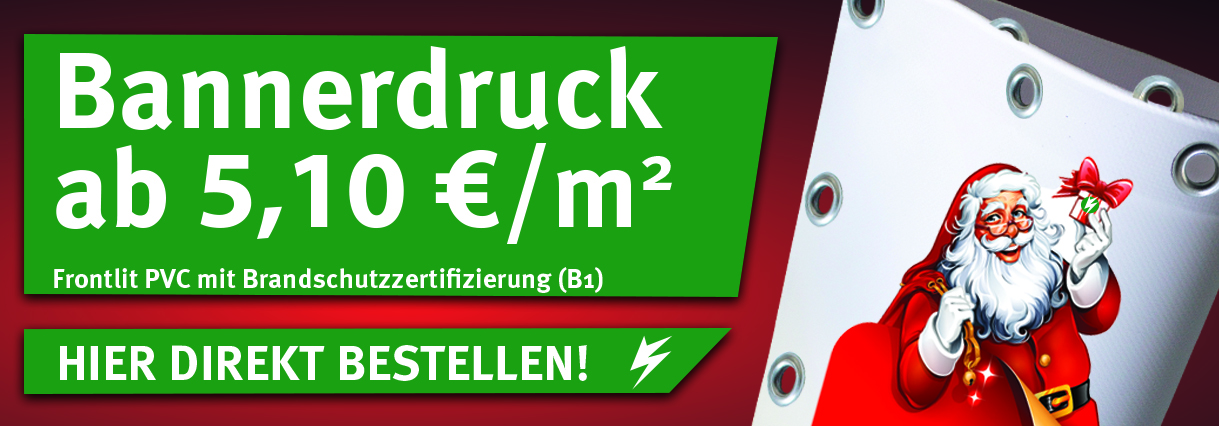 Bannerdruck ab 5,10 €/m²