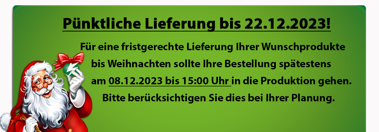 Pünktliche Lieferung bis Weihnachten von BannerSkandal
