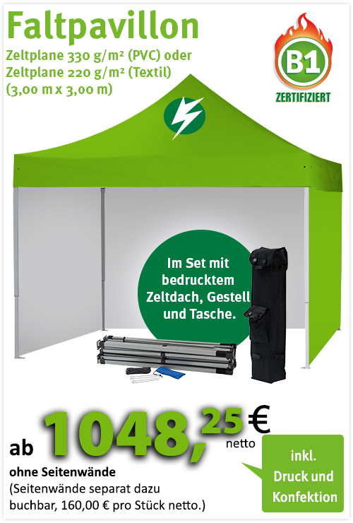 BannerSkandal Faltpavillon / bedrucktes Zelt