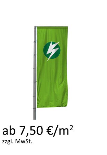 Hissfahnen mit Ausleger offen geschlossen 6,90 €/m²