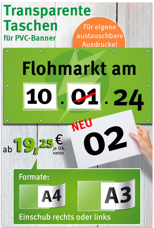 BannerSkandal Transparente Taschen